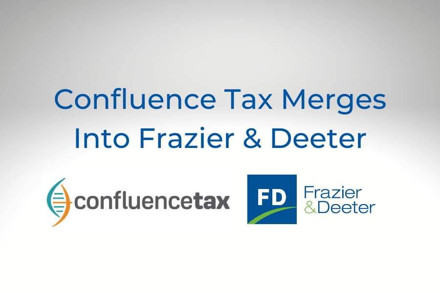 Confluence Tax, Specialist Tax Advisory Firm Serving Biotechnology and Technology Companies, Merges Into Frazier & Deeter