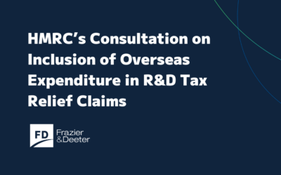 HMRC’s Consultation on Inclusion of Overseas Expenditure in R&D Tax Relief Claims